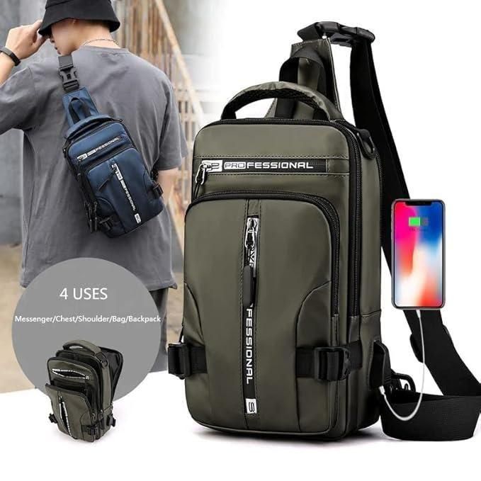 Sling Premium Waterproof Bag with USB Charging Port