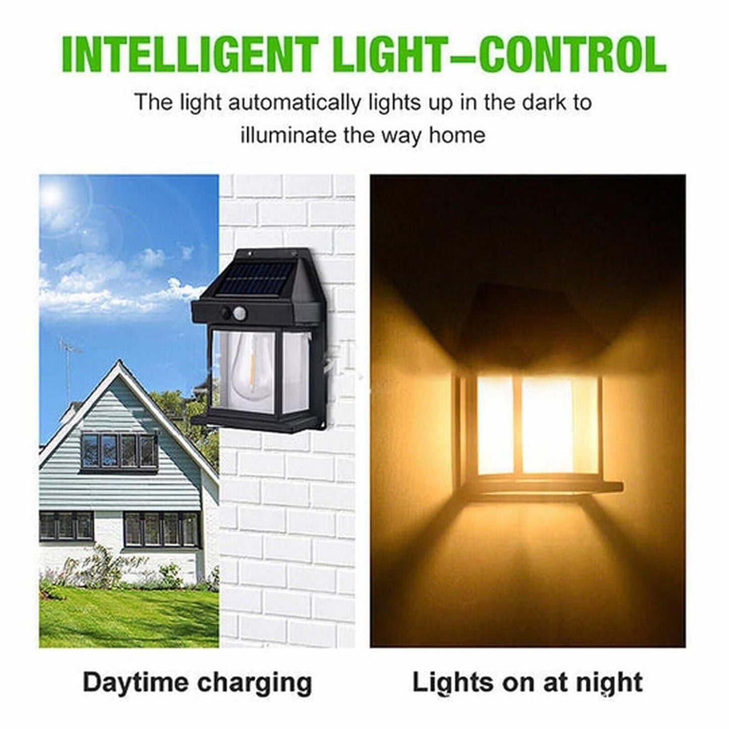 Solar Light Outdoor Wall Light, Made with Acrylonitrile Butadiene Styrene