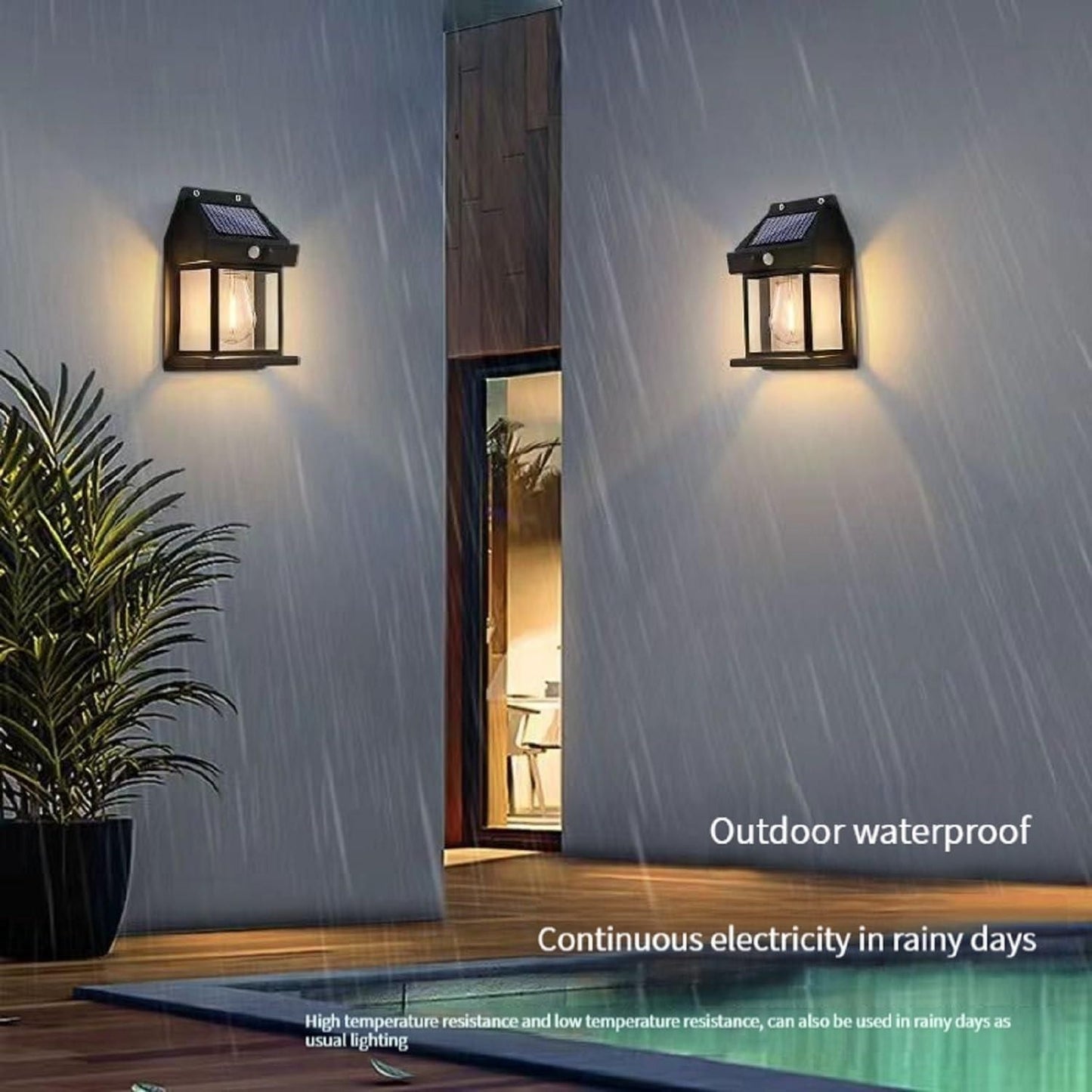 Solar Light Outdoor Wall Light, Made with Acrylonitrile Butadiene Styrene