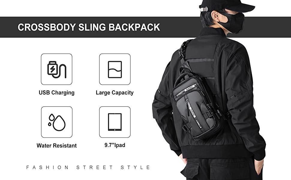 Sling Premium Waterproof Bag with USB Charging Port